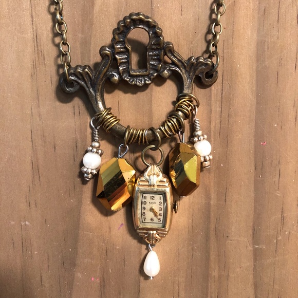 Hand Crafted Antique Watch Necklace - Picture 5 of 5